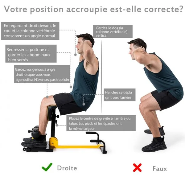 Machine de Gymnastique 8 en 1 pour Abdominaux et Jambes 11 Réglages de Hauteur Capacité de Support 120kg en Métal