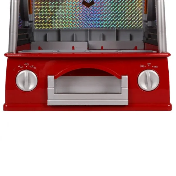 Machine pousse-pièces Mini jeu d'arcade avec 150 jetons, effets sonores, en ABS, fonctionne à piles, 26x19,5x34,5cm