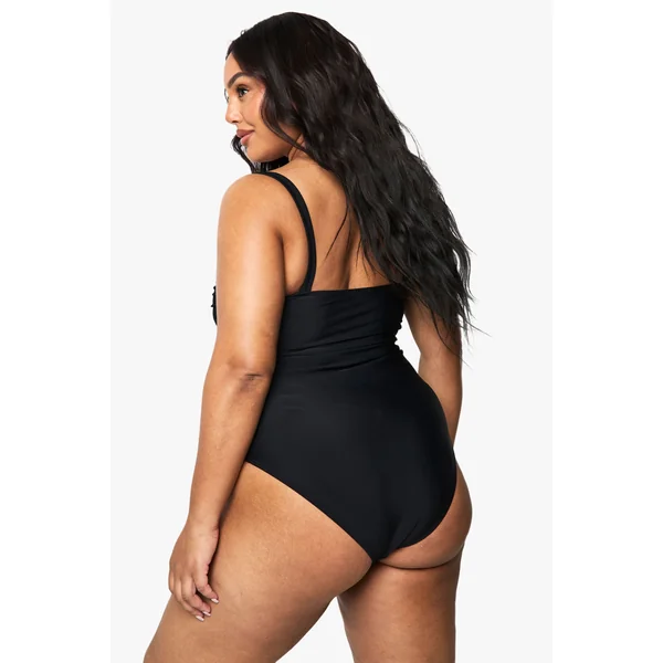 Maillot de bain gainant à fronces latérales