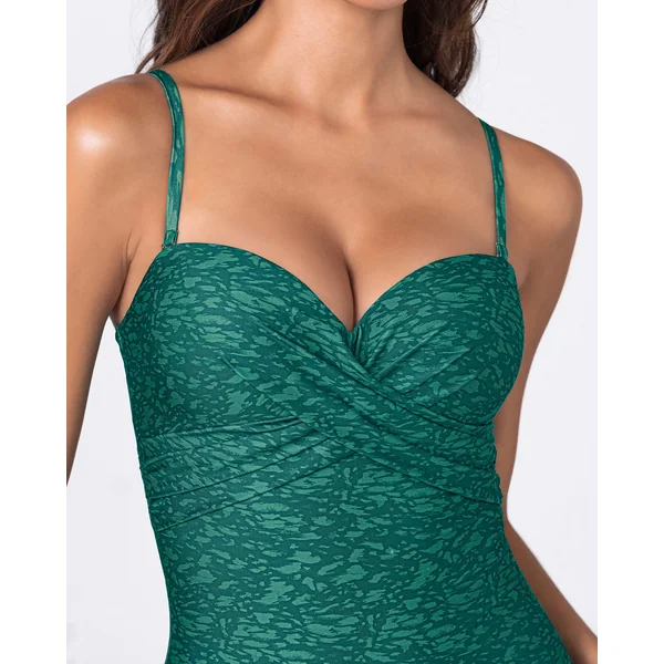 Maillot de bain rehausse-poitrine en fibres recyclées (PET)