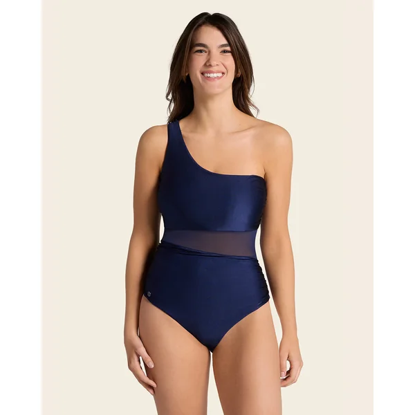 Maillot de bain une pièce à une épaule et à contrôle doux du bas ventre