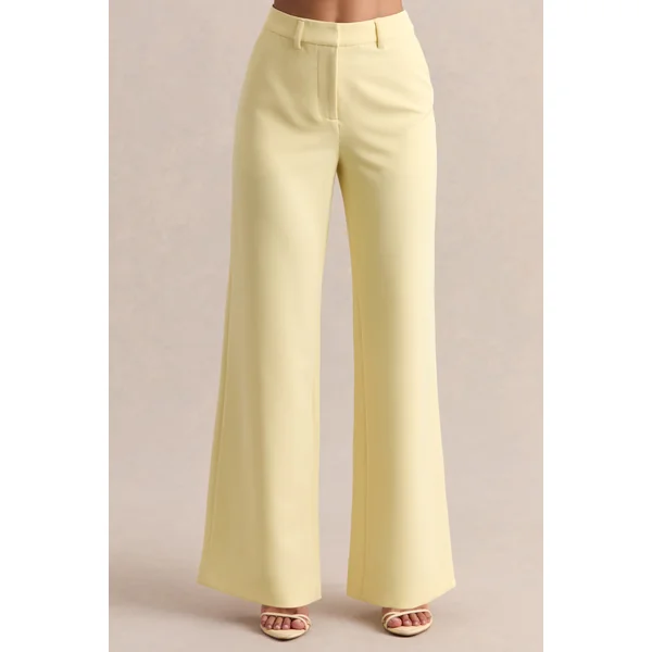 Malou | Pantalon tailleur citron