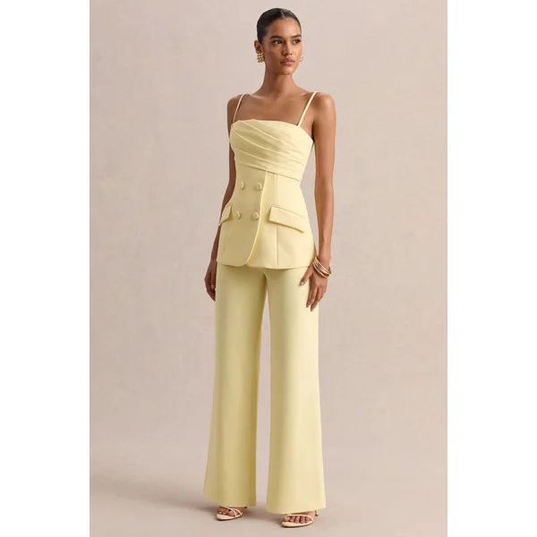 Malou | Pantalon tailleur citron