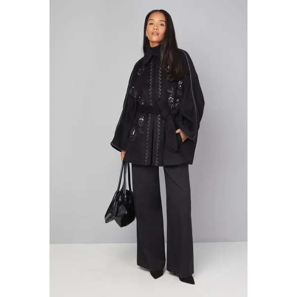 Manteau Cape Brodé
