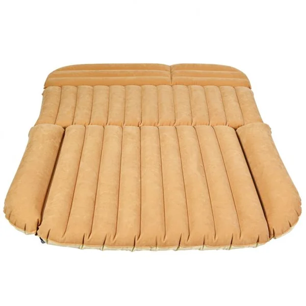 Matelas Gonflable pour Siège Arrière SUV avec Pompe à Air Electrique 40W 12V Capacité Max. 300KG 180x123x12,5cm Beige