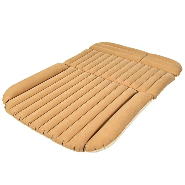 Matelas Gonflable pour Siège Arrière SUV avec Pompe à Air Electrique 40W 12V Capacité Max. 300KG 180x123x12,5cm Beige