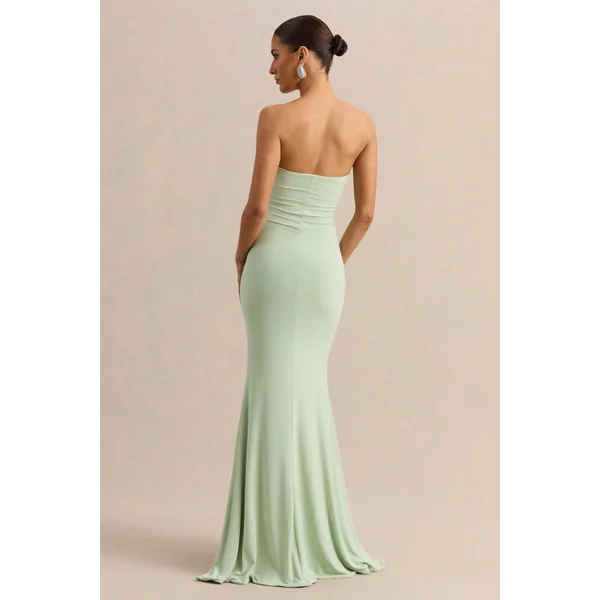 Melva | Robe longue bandeau menthe