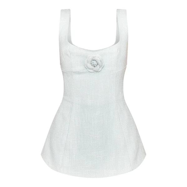 Menthe Combinaison Premium Bouclé Camélia Coupe Évasée