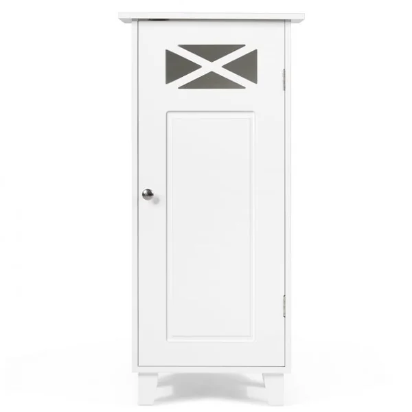 Meuble WC / Armoire de Salle de Bain avec 3 Tablettes de Rangement en MDF de Haute Qualité 38 x 30 x 81 cm Blanc