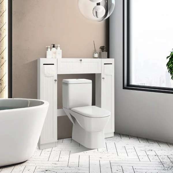 Meuble WC Armoire de Toilette Placard de Salle de Bains Étagère de Salle de Bain