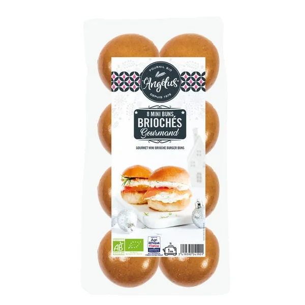 Mini burger buns briochés (8) 200g