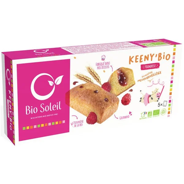 Mini cake fourré framboise Keeny (5) 160g