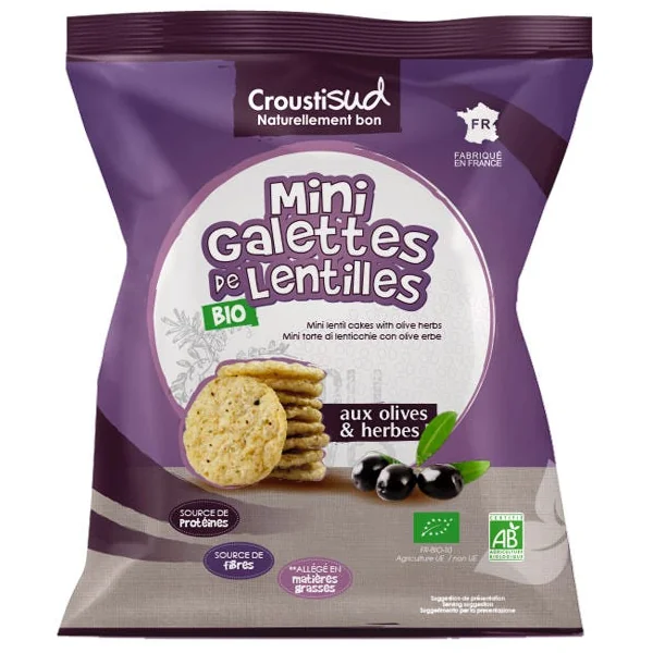 Mini galette lentille olives herbes 50g
