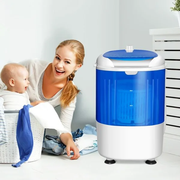 Mini Machine à Laver avec Essoreuse à Cuve Unique 2,5 KG Portable avec Fonction de Chronométrage