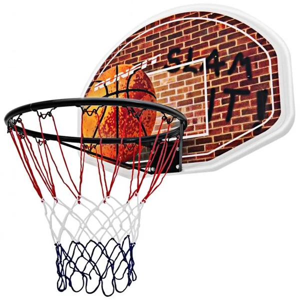 Mini Panier de Basket Mural Filet en Nylon A Fixer en Suspension en Pp+acier 73,5x51cm Φ42cm pour Enfants et Adultes