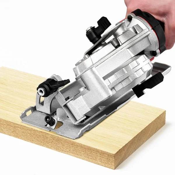 Mini Scie Circulaire à Main Plongeante 705 W avec Lames de 115 mm Découpe 28,5mm à 45° Poignée Ergonomique Rouge