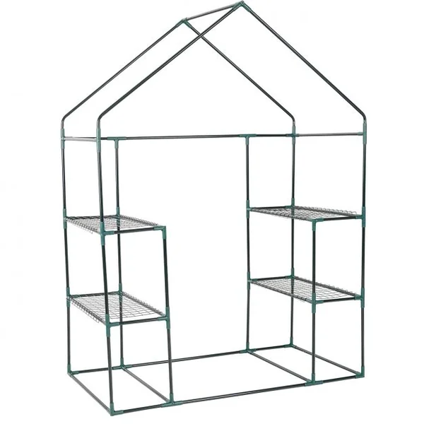 Mini Serre de Jardin Serre à Potager Tente pour Plantes en PVC cadre en fer 3 étages Transparent 143x73x195cm