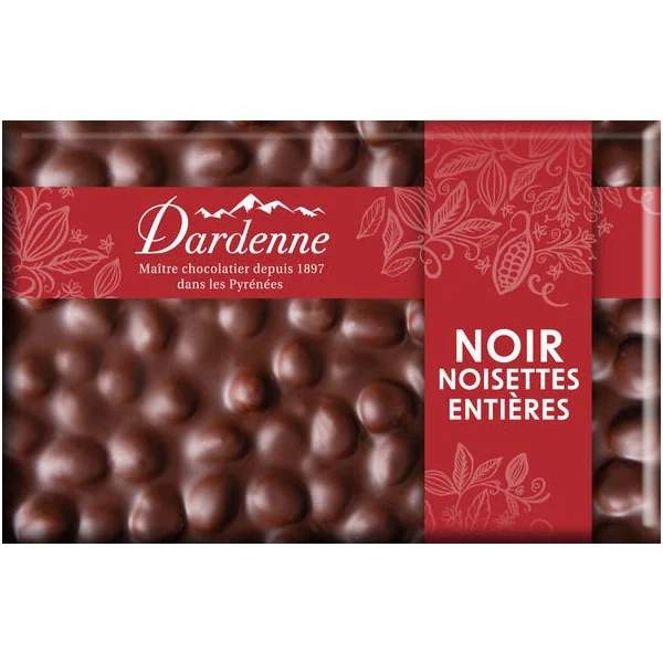 Mini tablette chocolat noir noisette 50g
