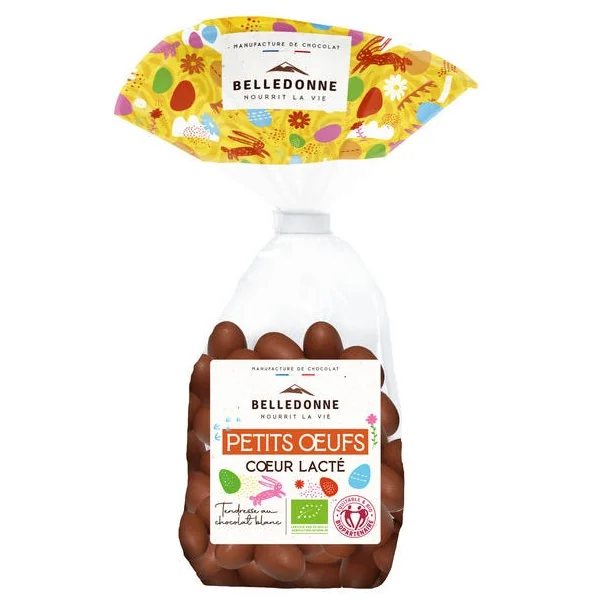 Mini œuf choc lait cœur lacté (8) 100g