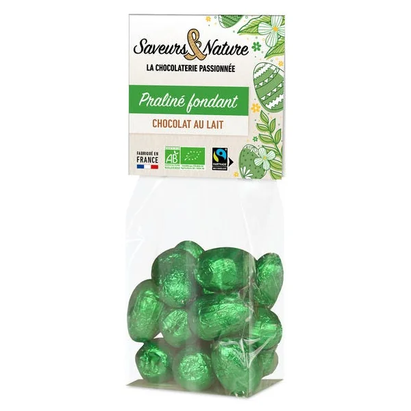 Mini œuf chocolat lait praliné 150g