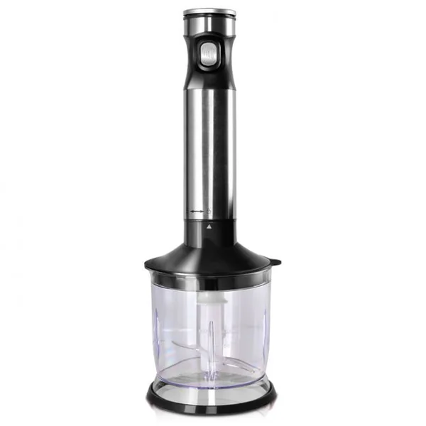 Mixeur Multifonction Inox 1000W Batteur Electrique avec Mélangeur 700ml et Chopper 500ml 1000ml Bol de traitement des aliments Noir