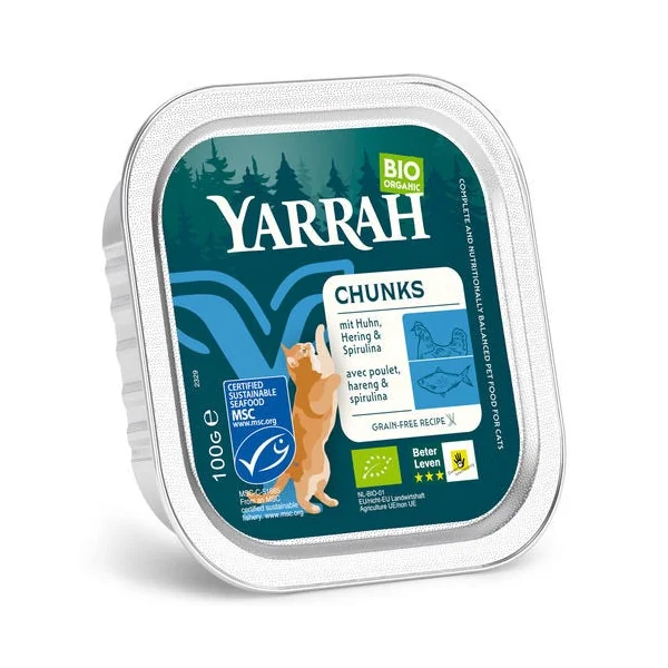 Morceaux tendres viande poissons chat 100g