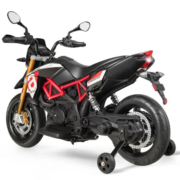 Moto Electrique pour Enfants 12V avec Lumières LED Musique MP3 Roues Antidérapantes 37-95 mois