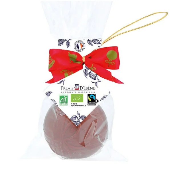 Moulage boule de noël chocolat au lait 50g
