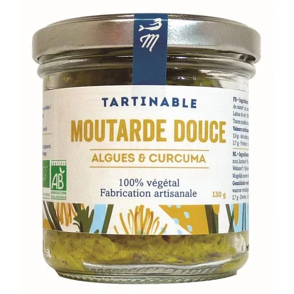 Moutarde douce algues et curcuma 130g