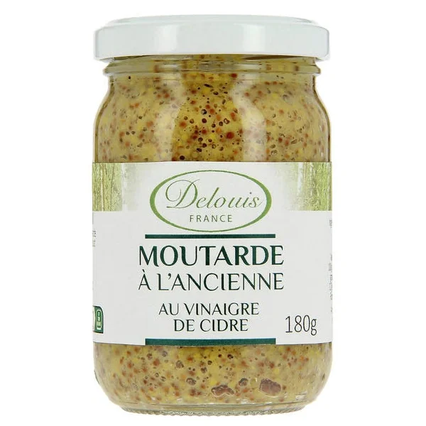 Moutarde à l'ancienne au vinaigre de cidre 180g