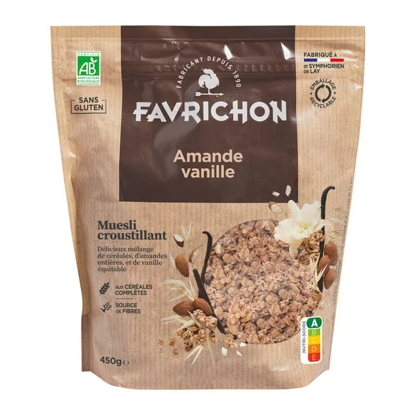 Muesli croustillant amande vanille 450g