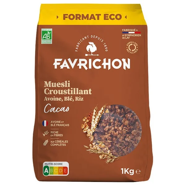 Muesli croustillant cacao 1kg