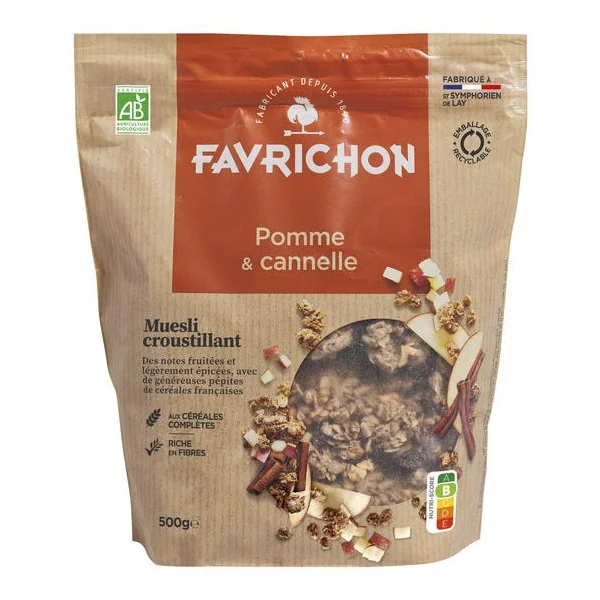 Muesli croustillant pomme & cannelle 500g