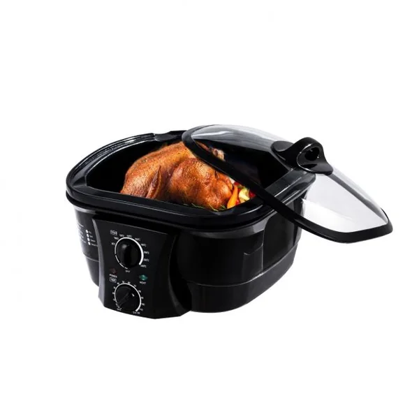 Multi-cuiseur Électrique 8 en 1 Autocuiseur Multifonction 1500W Antiadhésive avec Accessoires Capacité 5L Noir