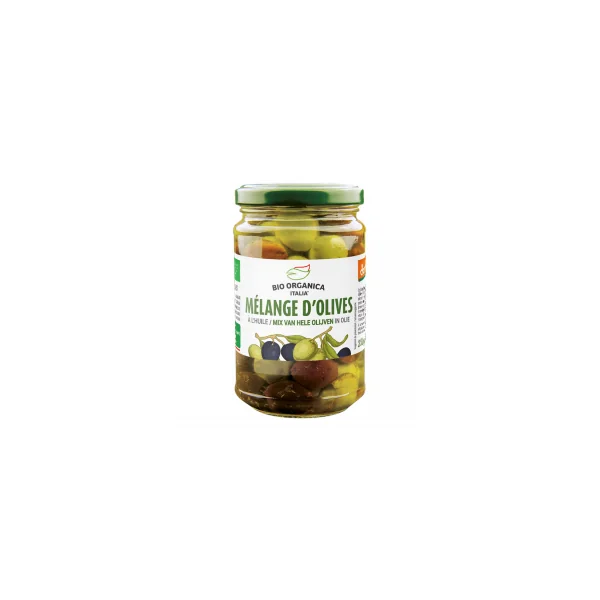 Mélange d'olives noires et vertes bio - 280g