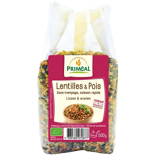 Mélange lentilles et pois 500g