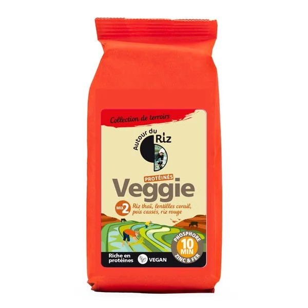 Mélange riz thaï lentille corail pois 220g