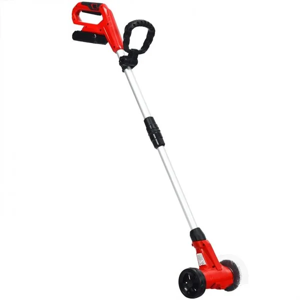 Nettoyeur de Joints sans Fil Manche Télescopique en Aluminium avec 2 Brosses de Travail Batterie Lithium-ion 18V-2Ah