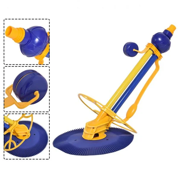 Nettoyeur de piscine automatique Kit d'entretien piscine Accessoires 12 tuyaux long max 9.6 m Dia.3.8 cm, base Dia. 42 cm