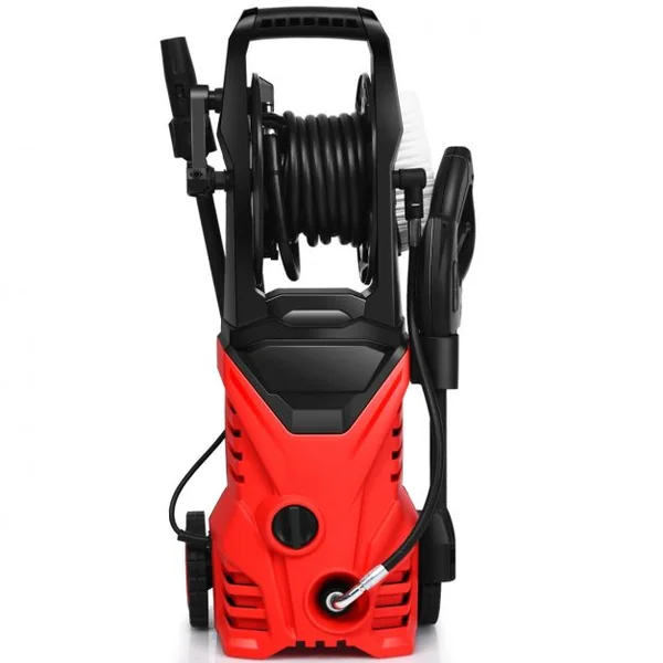 Nettoyeur Haute Pression 1500W 140Bar 300L/H avec 1 Buse Lotus et 1 Buse Haute Pression Accessoires 27x27x68cm Rouge