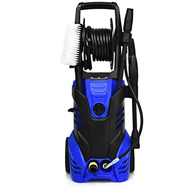 Nettoyeur Haute Pression Electrique 2000 W avec Accessoires Brosses 2030 Psi Débit 6l/min 29x32x113cm Noir+Bleu