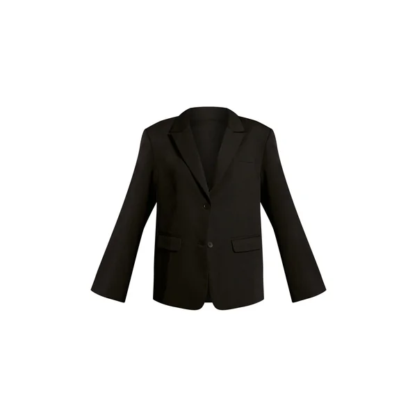 Noir Blazer Dad Oversize Ajusté En Tissu Tissé Coordonné