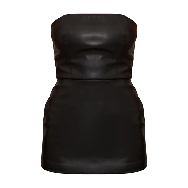 Noir Ensemble Haut Corset À Rabat En Synthétiquecuir