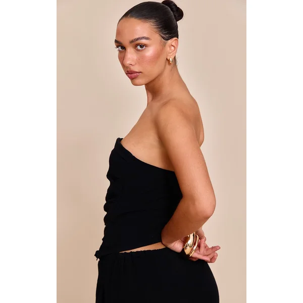 Noir Haut Bandeau Texturé