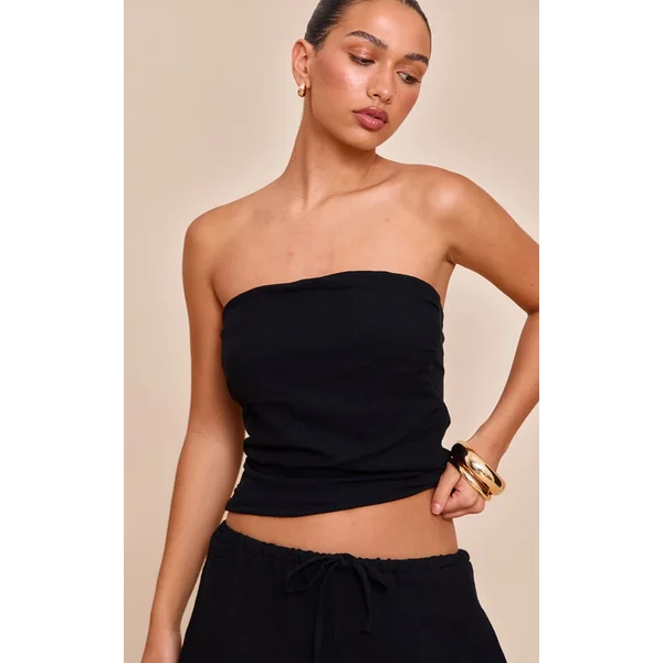 Noir Haut Bandeau Texturé