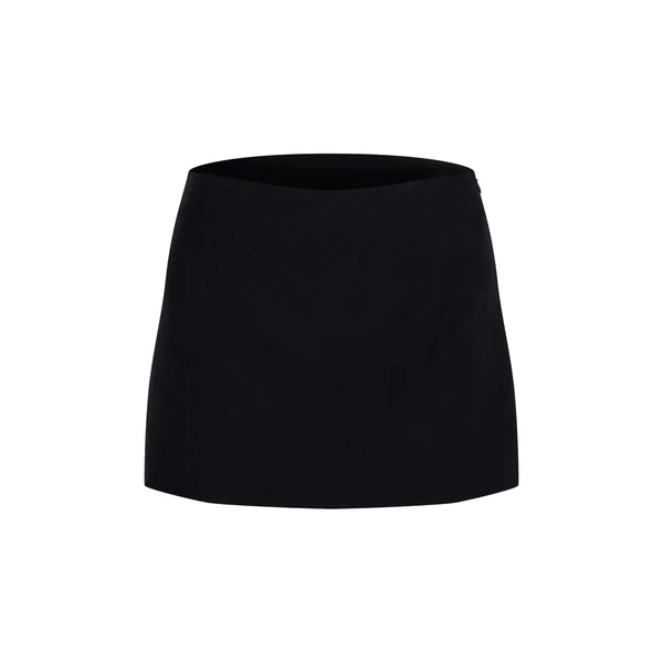 Noir Jupe Mini Taille Mi-haute Tissée Ajustée