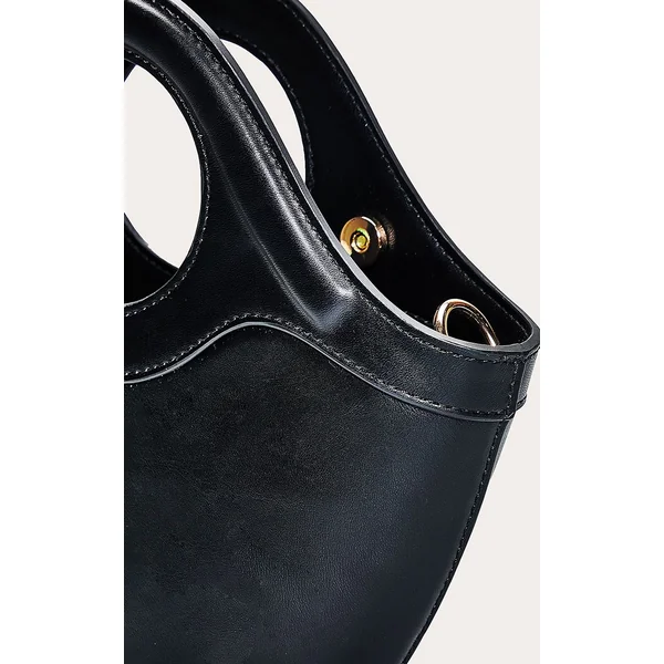 Noir Sac À Main Bandoulière Croissant