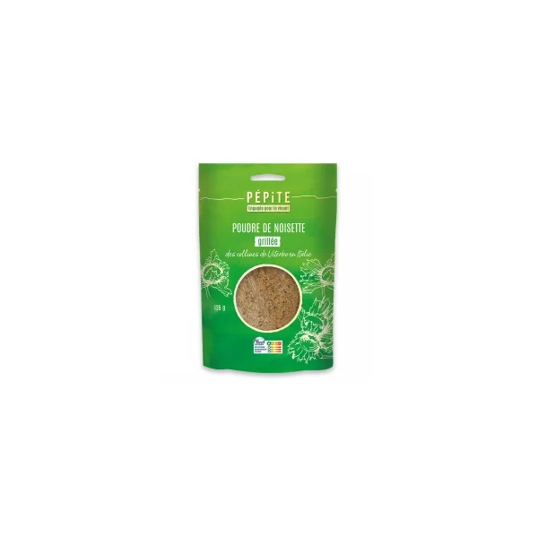 Noisettes grillées en poudre bio - Origine Italie - 125g