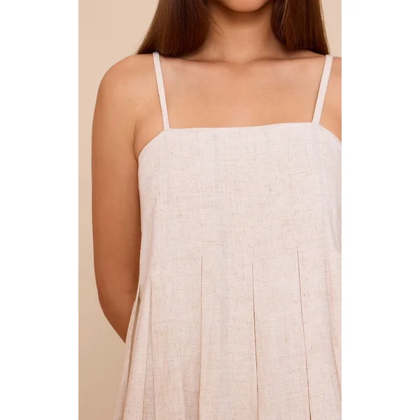 Non Coloré Robe Courte Plissée En Tissu Texturé