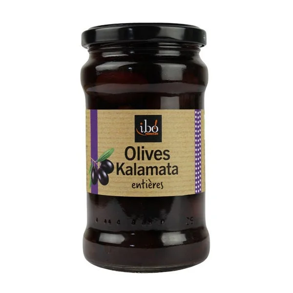 Olive noire Kalamata entière 180g net égoutté